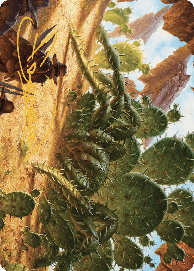Cactarantula Art Card (Gold-Stamped Signature) [Outlaws of Thunder Junction Art Series] | Good Games Morley