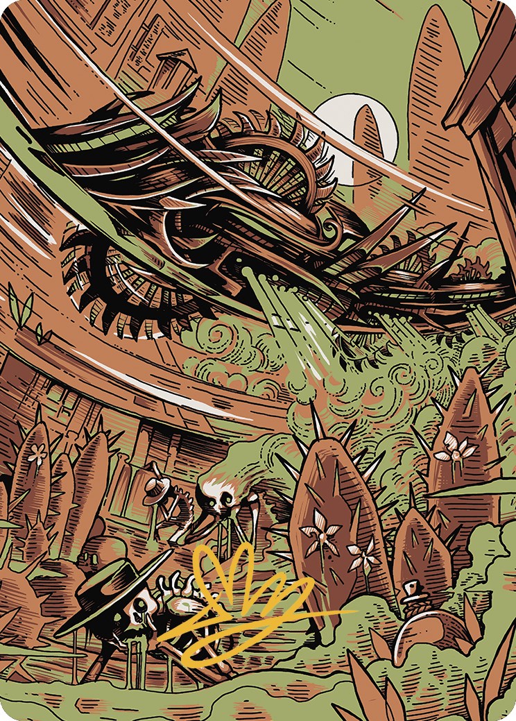 Contagion Engine Art Card (Gold-Stamped Signature) [Outlaws of Thunder Junction Art Series] | Good Games Morley