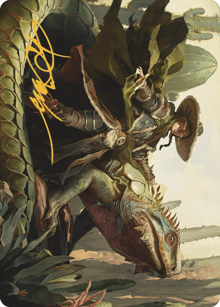 Outcaster Trailblazer Art Card (Gold-Stamped Signature) [Outlaws of Thunder Junction Art Series] | Good Games Morley