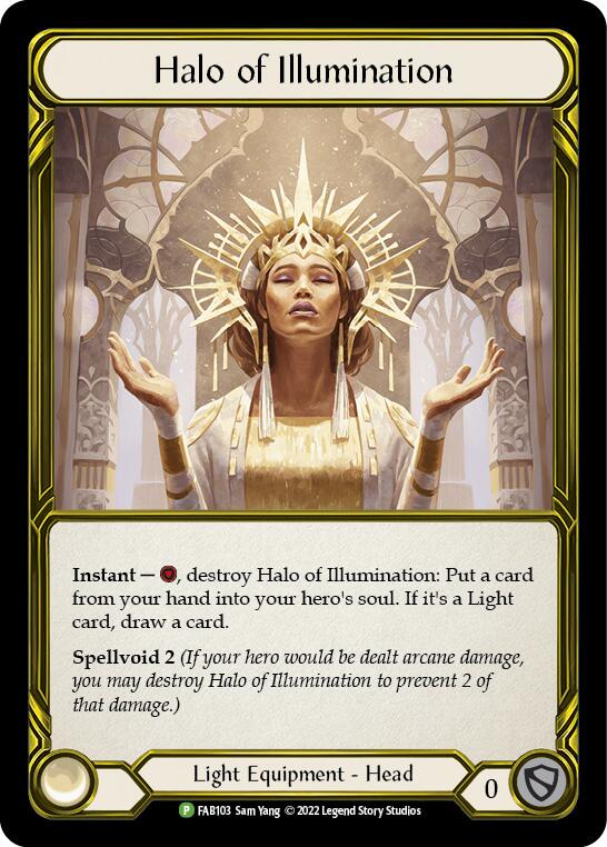 Halo of Illumination (Golden) [FAB103] (Promo)  Cold Foil | Good Games Morley