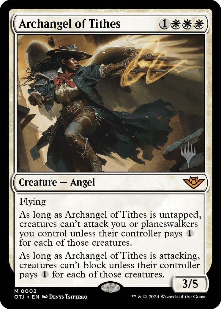 Archangel of Tithes (Promo Pack) [Outlaws of Thunder Junction Promos] | Good Games Morley