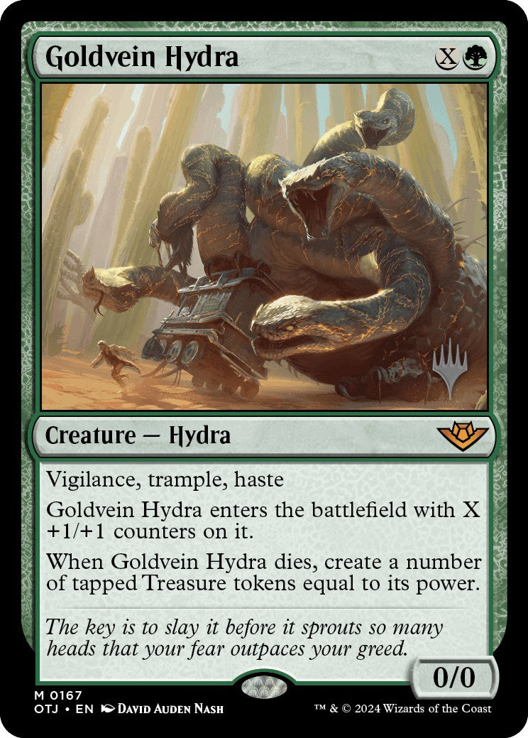Goldvein Hydra (Promo Pack) [Outlaws of Thunder Junction Promos] | Good Games Morley