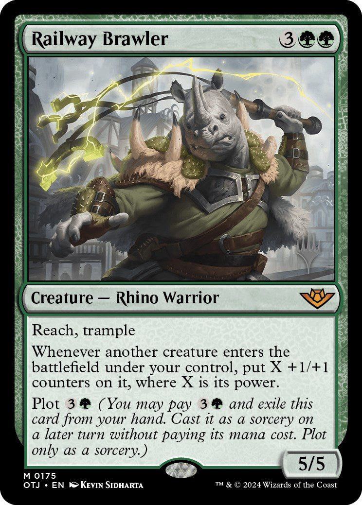 Railway Brawler (Promo Pack) [Outlaws of Thunder Junction Promos] | Good Games Morley