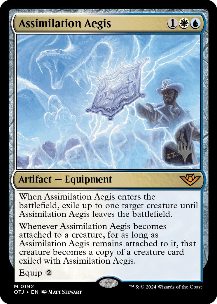 Assimilation Aegis (Promo Pack) [Outlaws of Thunder Junction Promos] | Good Games Morley