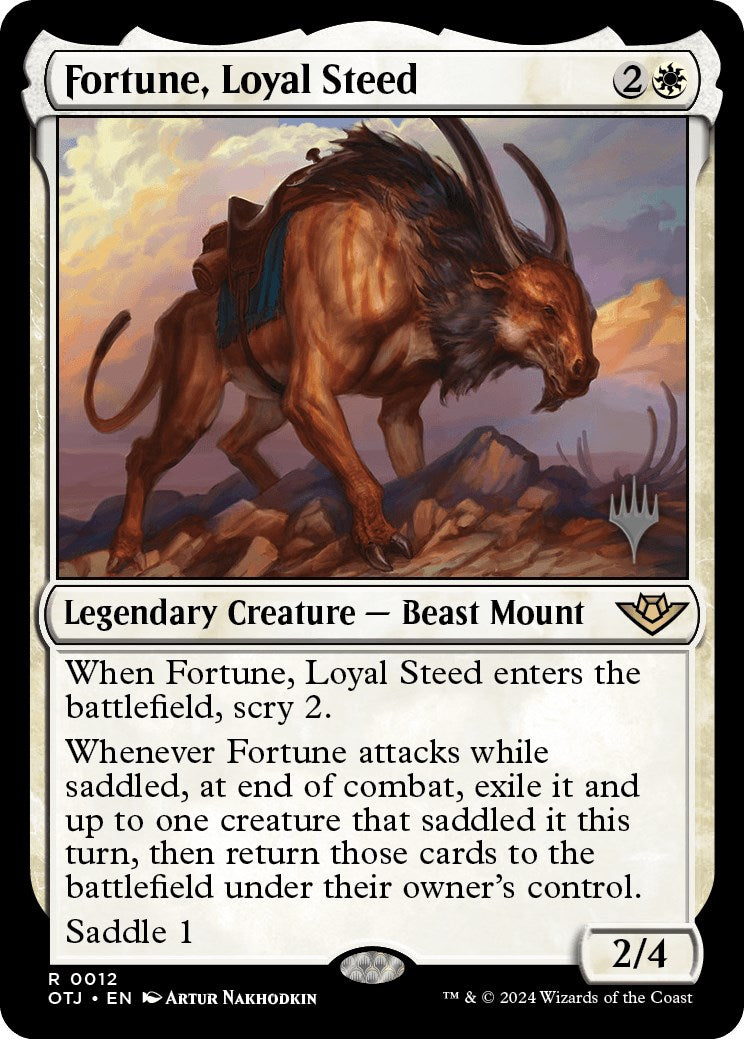 Fortune, Loyal Steed (Promo Pack) [Outlaws of Thunder Junction Promos] | Good Games Morley