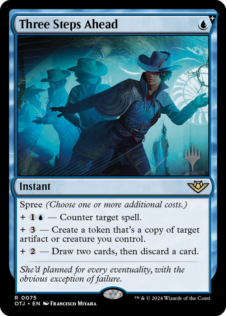 Three Steps Ahead (Promo Pack) [Outlaws of Thunder Junction Promos] | Good Games Morley