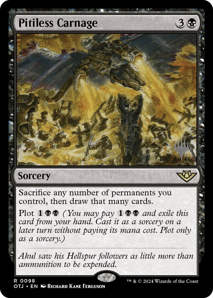 Pitiless Carnage (Promo Pack) [Outlaws of Thunder Junction Promos] | Good Games Morley