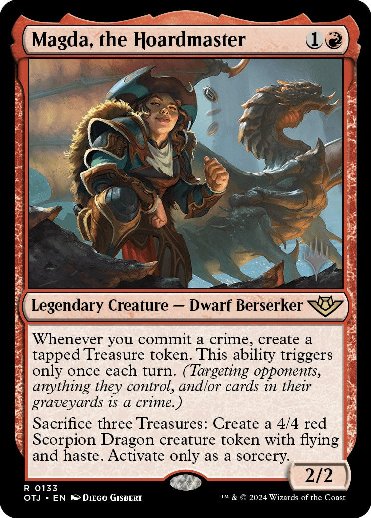 Magda, the Hoardmaster (Promo Pack) [Outlaws of Thunder Junction Promos] | Good Games Morley