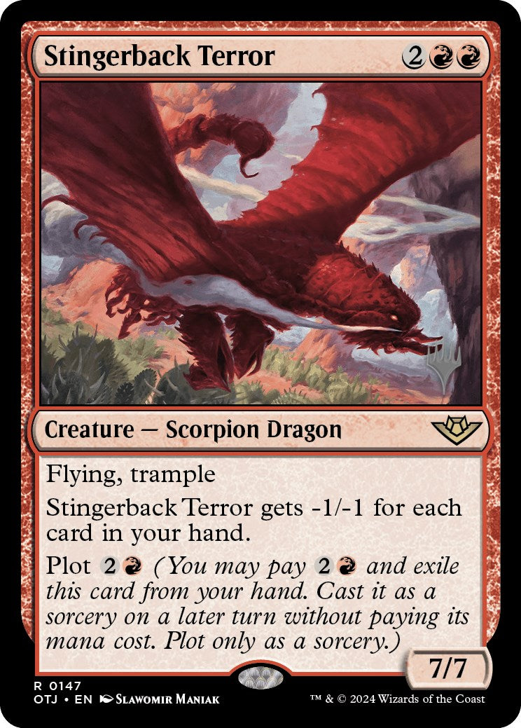 Stingerback Terror (Promo Pack) [Outlaws of Thunder Junction Promos] | Good Games Morley