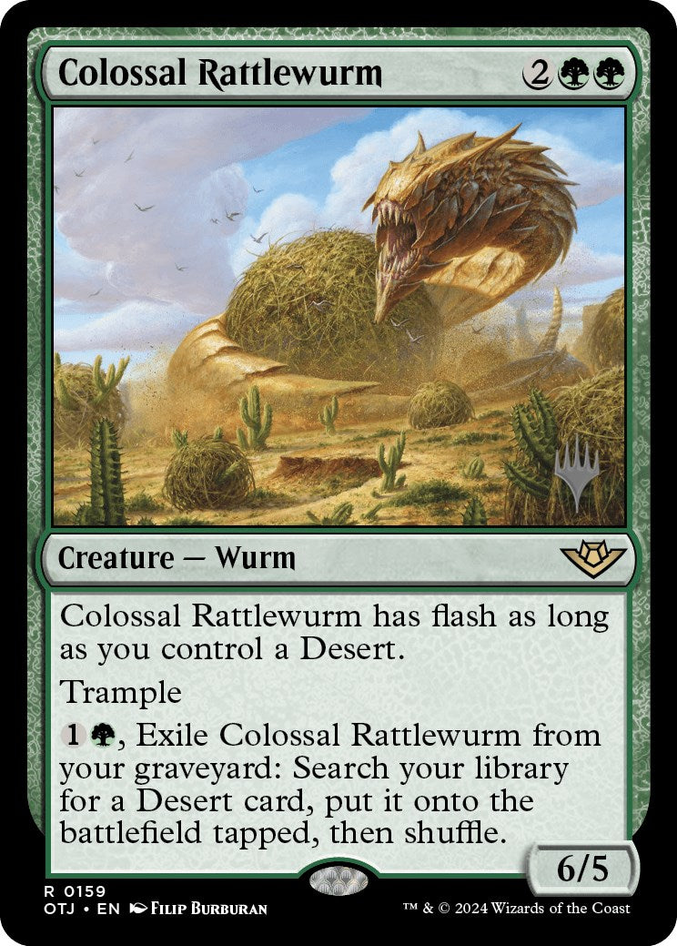 Colossal Rattlewurm (Promo Pack) [Outlaws of Thunder Junction Promos] | Good Games Morley