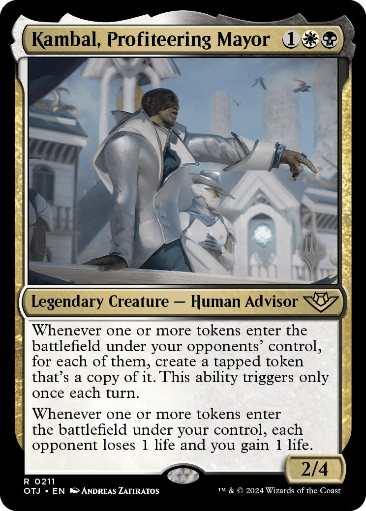 Kambal, Profiteering Mayor (Promo Pack) [Outlaws of Thunder Junction Promos] | Good Games Morley
