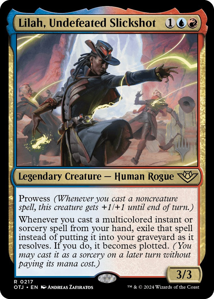 Lilah, Undefeated Slickshot (Promo Pack) [Outlaws of Thunder Junction Promos] | Good Games Morley
