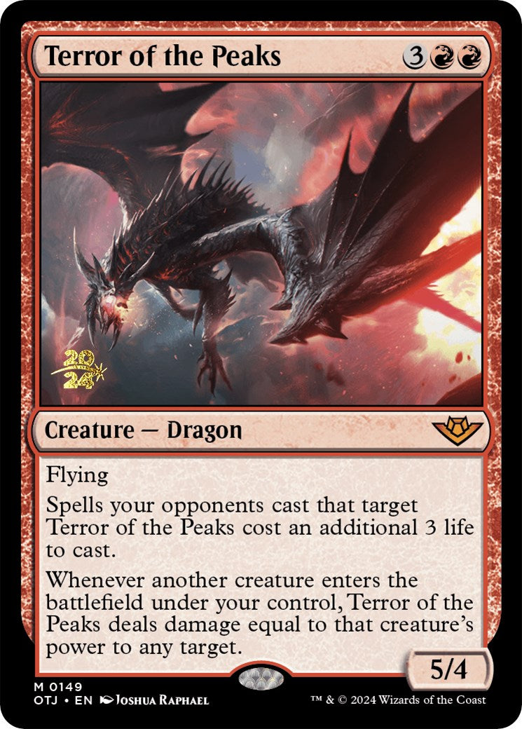 Terror of the Peaks (OTJ) [Outlaws of Thunder Junction Prerelease Promos] | Good Games Morley