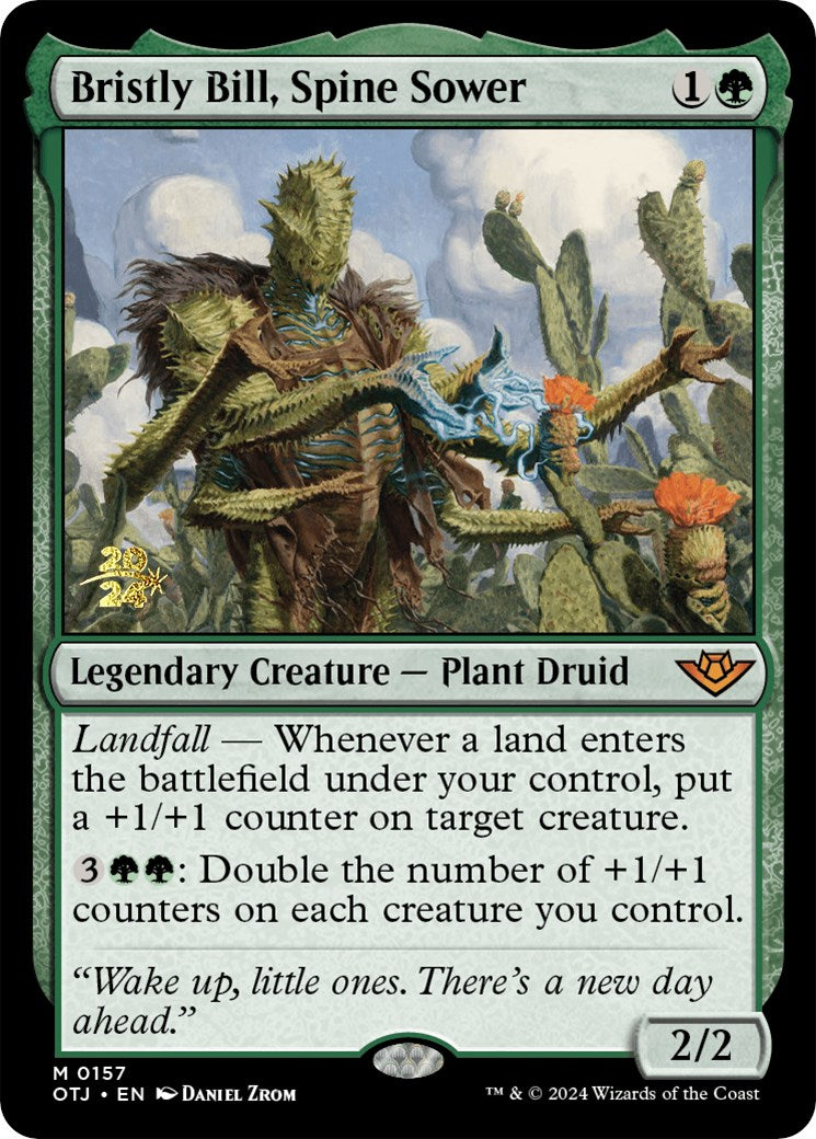 Bristly Bill, Spine Sower [Outlaws of Thunder Junction Prerelease Promos] | Good Games Morley