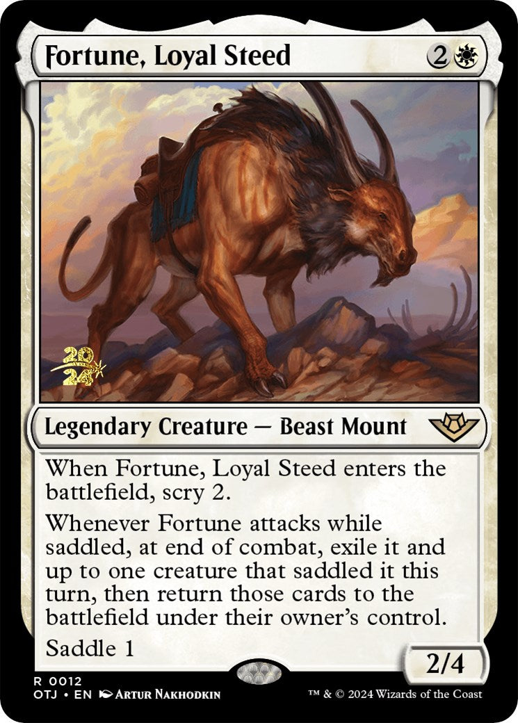 Fortune, Loyal Steed [Outlaws of Thunder Junction Prerelease Promos] | Good Games Morley