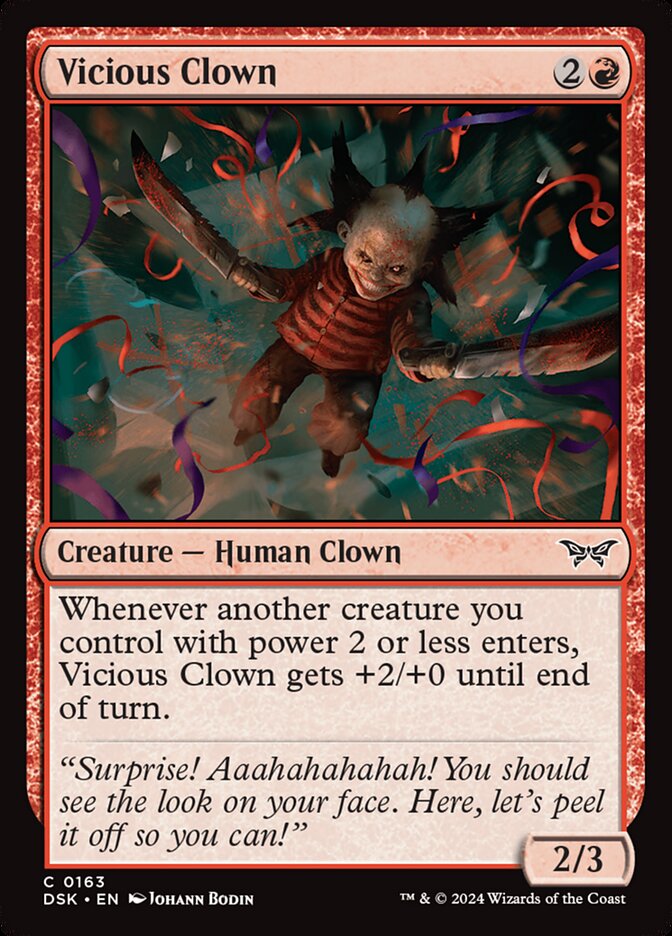 Vicious Clown 163 (Duskmourn: House of Horror)  - Foil | Good Games Morley