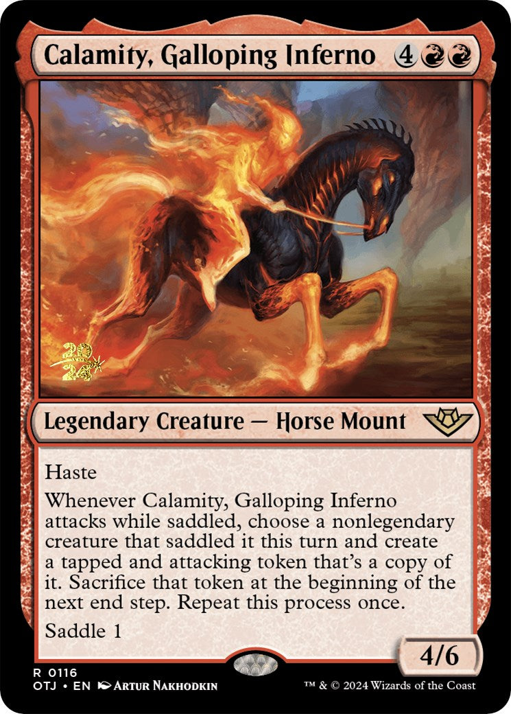 Calamity, Galloping Inferno [Outlaws of Thunder Junction Prerelease Promos] | Good Games Morley