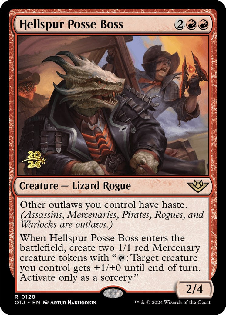 Hellspur Posse Boss [Outlaws of Thunder Junction Prerelease Promos] | Good Games Morley