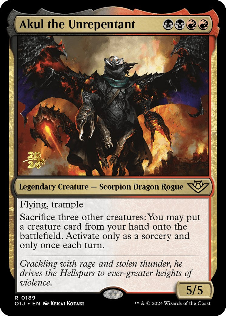Akul the Unrepentant [Outlaws of Thunder Junction Prerelease Promos] | Good Games Morley