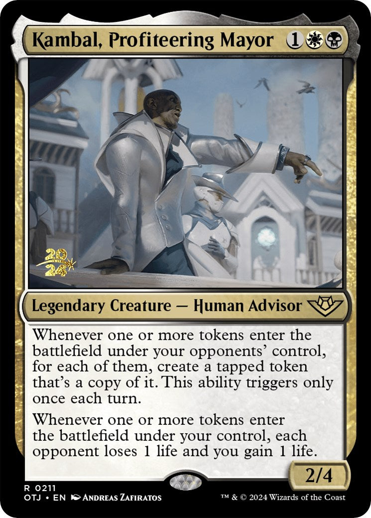 Kambal, Profiteering Mayor [Outlaws of Thunder Junction Prerelease Promos] | Good Games Morley