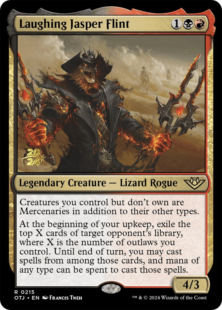 Laughing Jasper Flint [Outlaws of Thunder Junction Prerelease Promos] | Good Games Morley