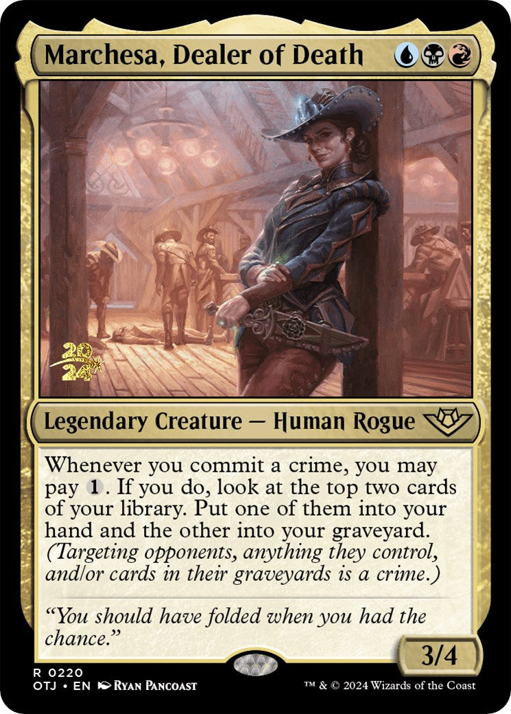 Marchesa, Dealer of Death [Outlaws of Thunder Junction Prerelease Promos] | Good Games Morley