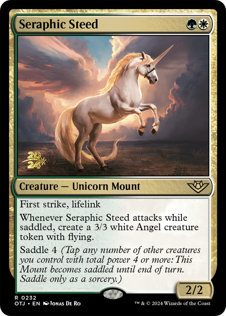 Seraphic Steed [Outlaws of Thunder Junction Prerelease Promos] | Good Games Morley