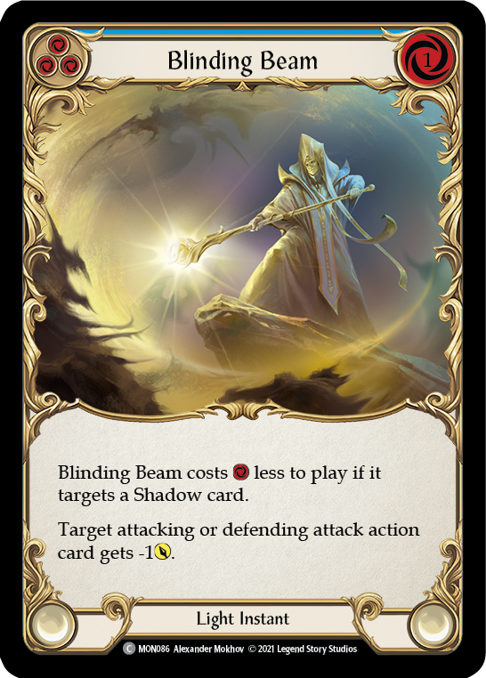 Blinding Beam (Blue) [MON086-RF] (Monarch)  1st Edition Rainbow Foil | Good Games Morley