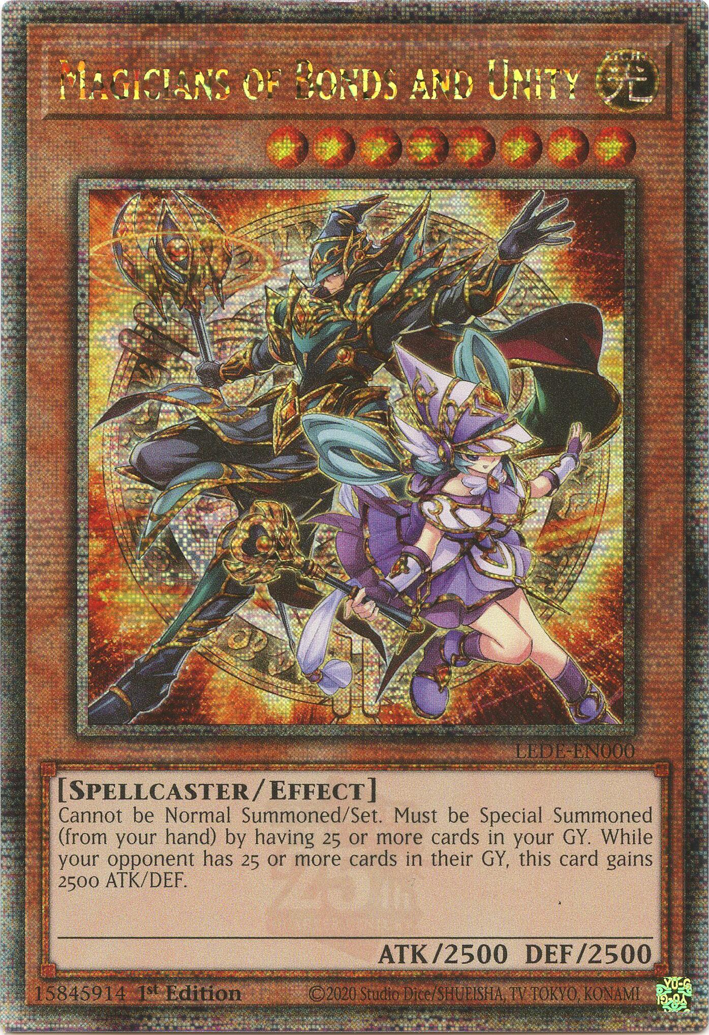 Magicians of Bonds and Unity [LEDE-EN000] Quarter Century Secret Rare | Good Games Morley