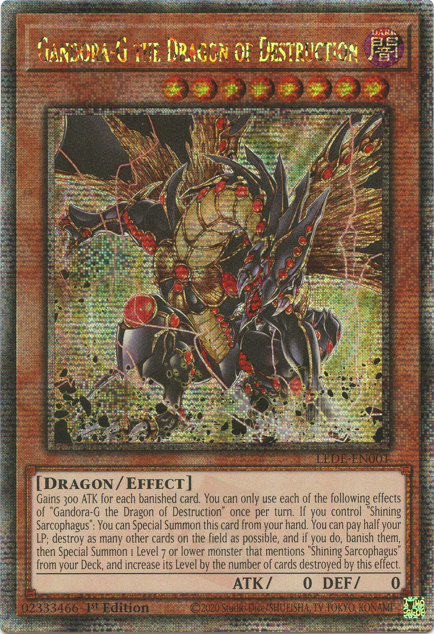 Gandora-G the Dragon of Destruction [LEDE-EN001] Quarter Century Secret Rare | Good Games Morley