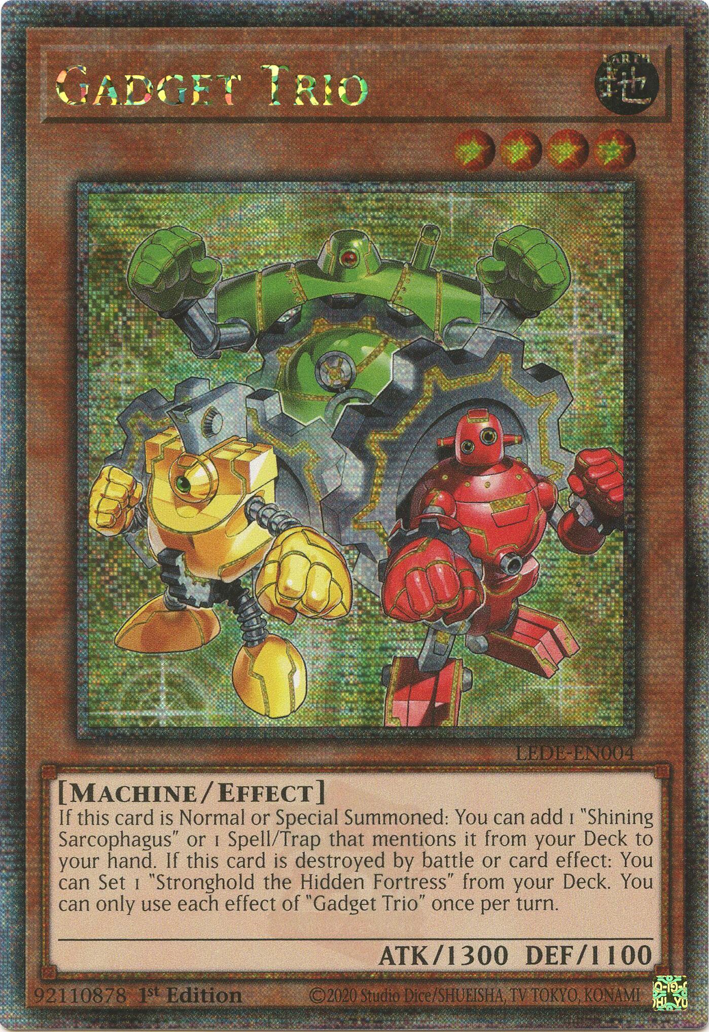 Gadget Trio [LEDE-EN004] Quarter Century Secret Rare | Good Games Morley