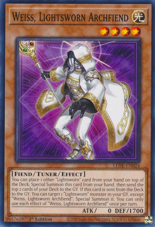 Weiss, Lightsworn Archfiend [LEDE-EN024] Common | Good Games Morley