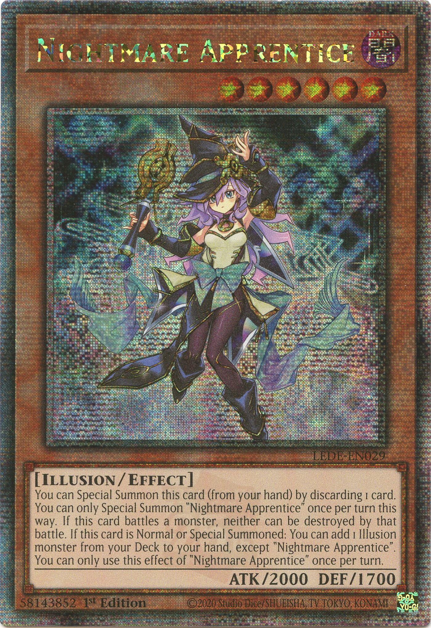 Nightmare Apprentice (Quarter Century Secret Rare) [LEDE-EN029] Quarter Century Secret Rare | Good Games Morley