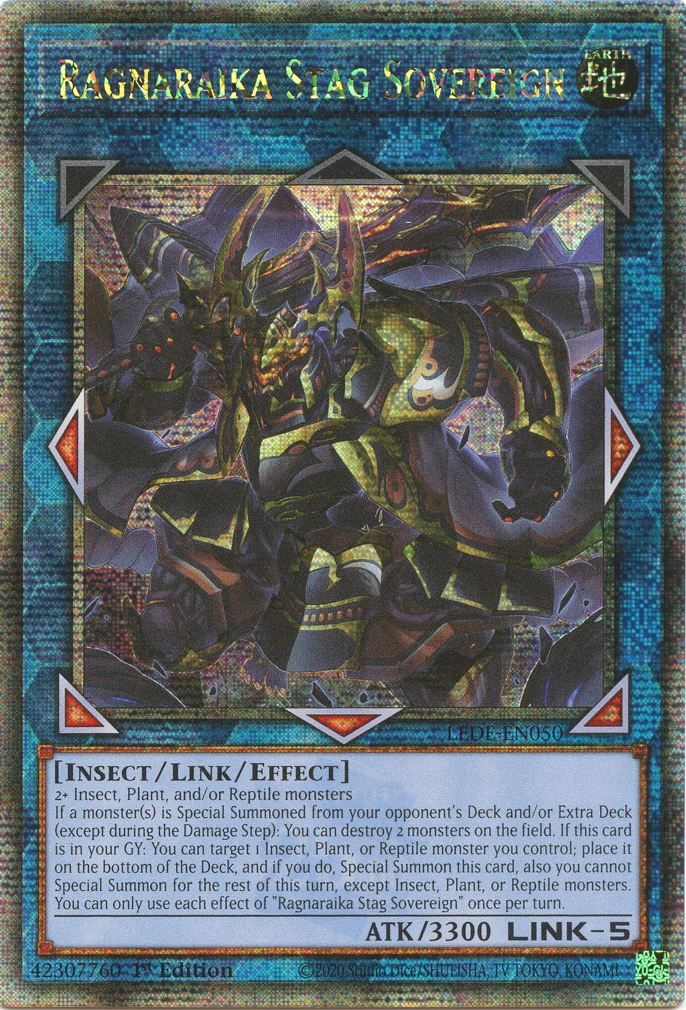 Ragnaraika Stag Sovereign (Quarter Century Secret Rare) [LEDE-EN050] Quarter Century Secret Rare | Good Games Morley