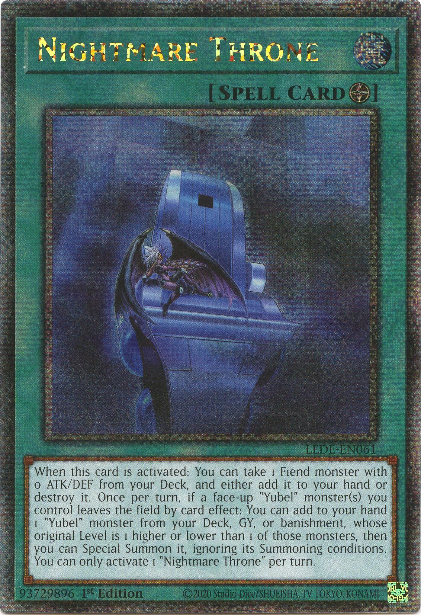 Nightmare Throne (Quarter Century Secret Rare) [LEDE-EN061] Quarter Century Secret Rare | Good Games Morley