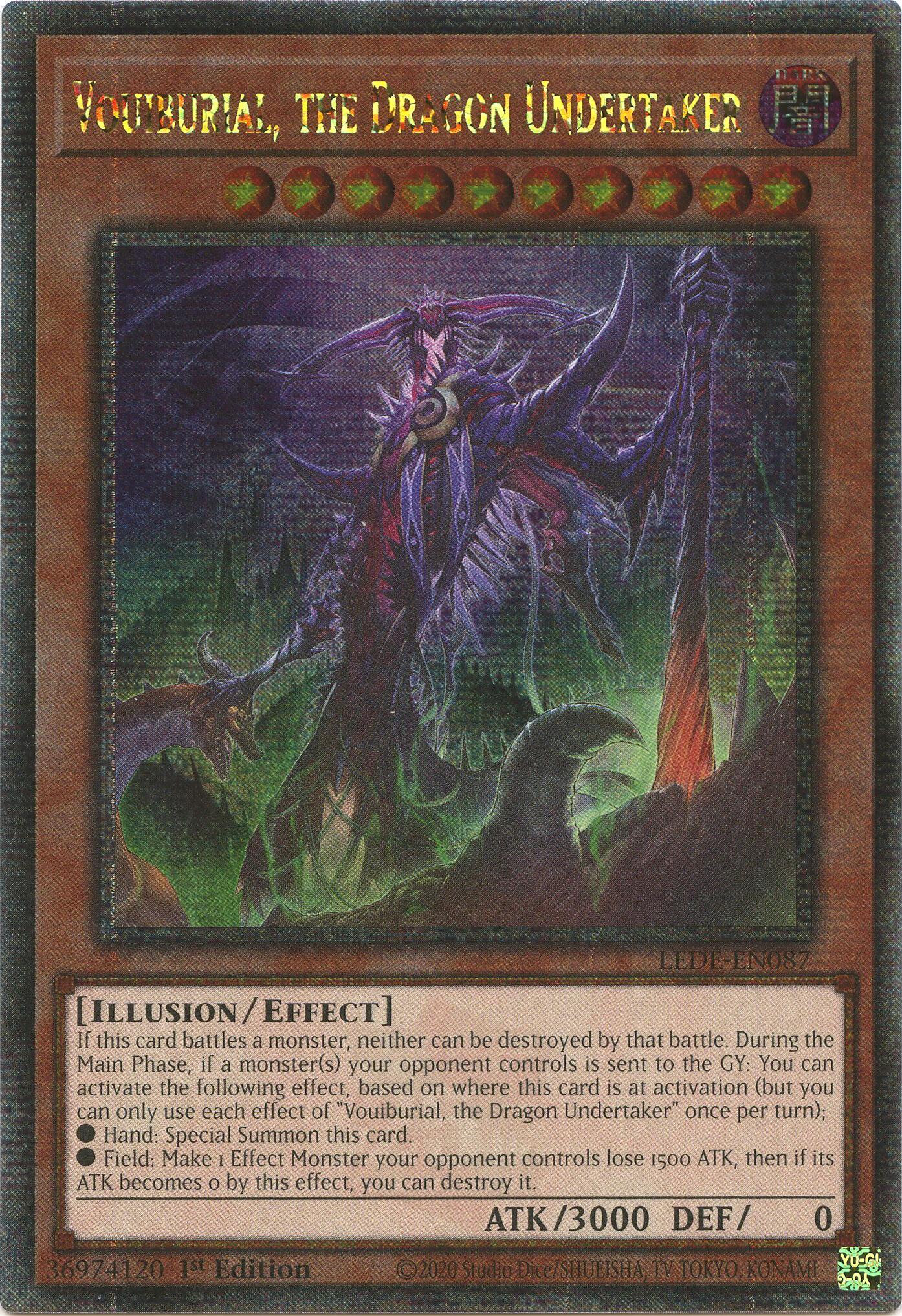 Vouiburial, the Dragon Undertaker (Quarter Century Secret Rare) [LEDE-EN087] Quarter Century Secret Rare | Good Games Morley
