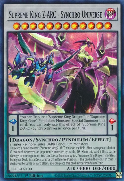 Supreme King Z-ARC - Synchro Universe [LEDE-EN100] Super Rare | Good Games Morley