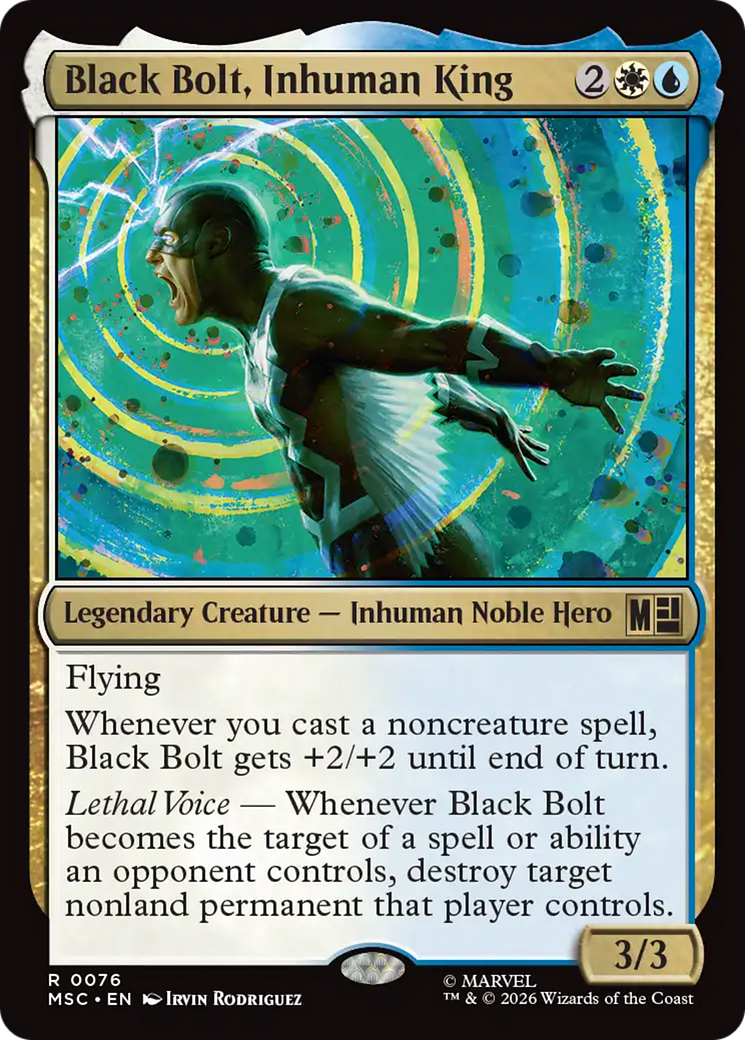 Black Bolt, Inhuman King (Surge Foil) [Marvel Super Heroes Commander] | Good Games Morley