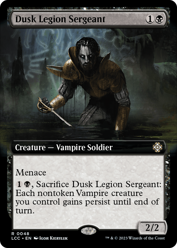 Dusk Legion Sergeant (Extended Art) [The Lost Caverns of Ixalan Commander] | Good Games Morley