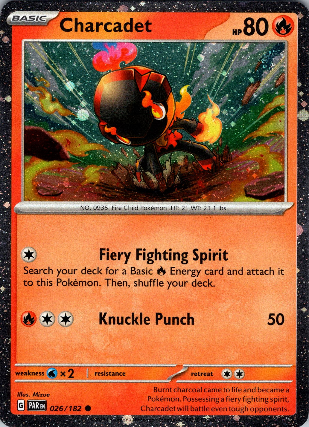 Charcadet (026/182) (Cosmos Holo) [Scarlet & Violet: Paradox Rift] | Good Games Morley