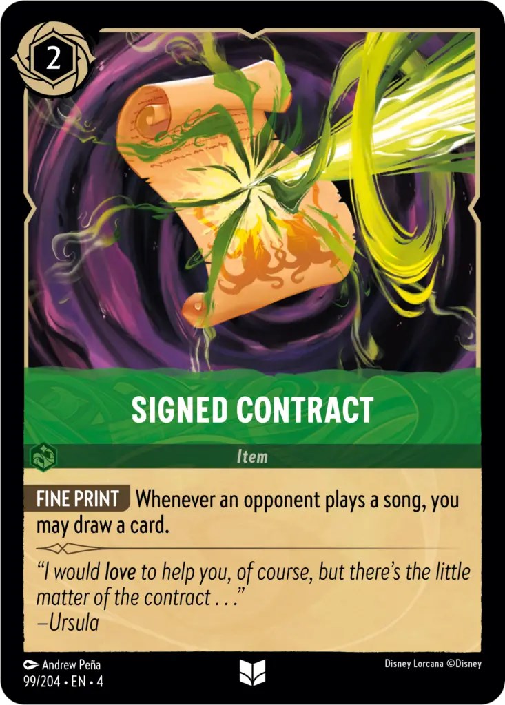 Signed Contract (99/204) [Ursula's Return] | Good Games Morley