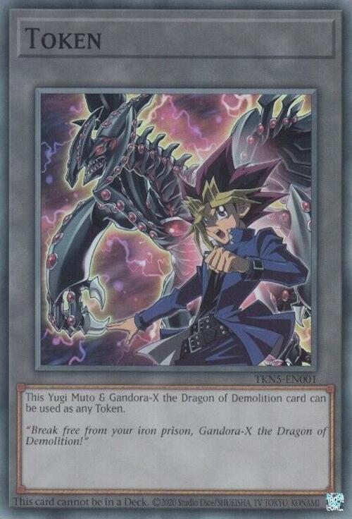 Token: Yugi Muto and Gandora-X the Dragon of Demolition [TKN5-EN001] Super Rare | Good Games Morley