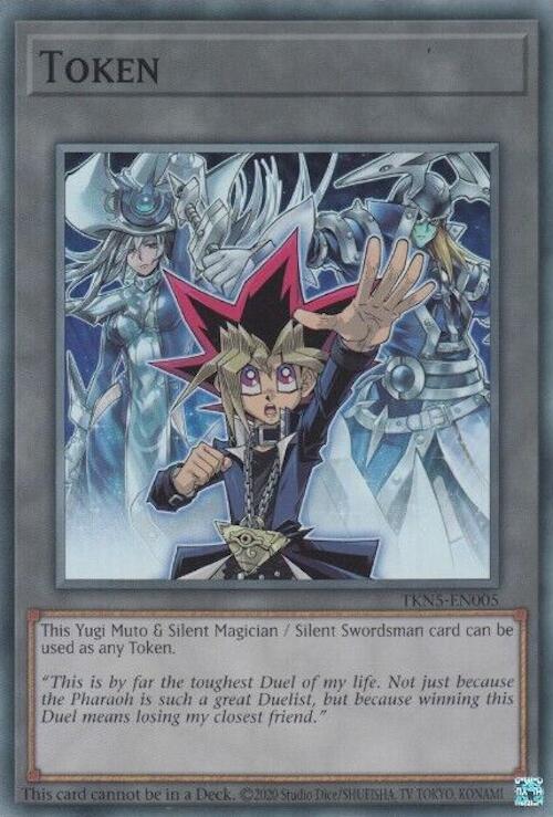 Token: Yugi Muto and Silent Magician and Silent Swordsman [TKN5-EN005] Super Rare | Good Games Morley
