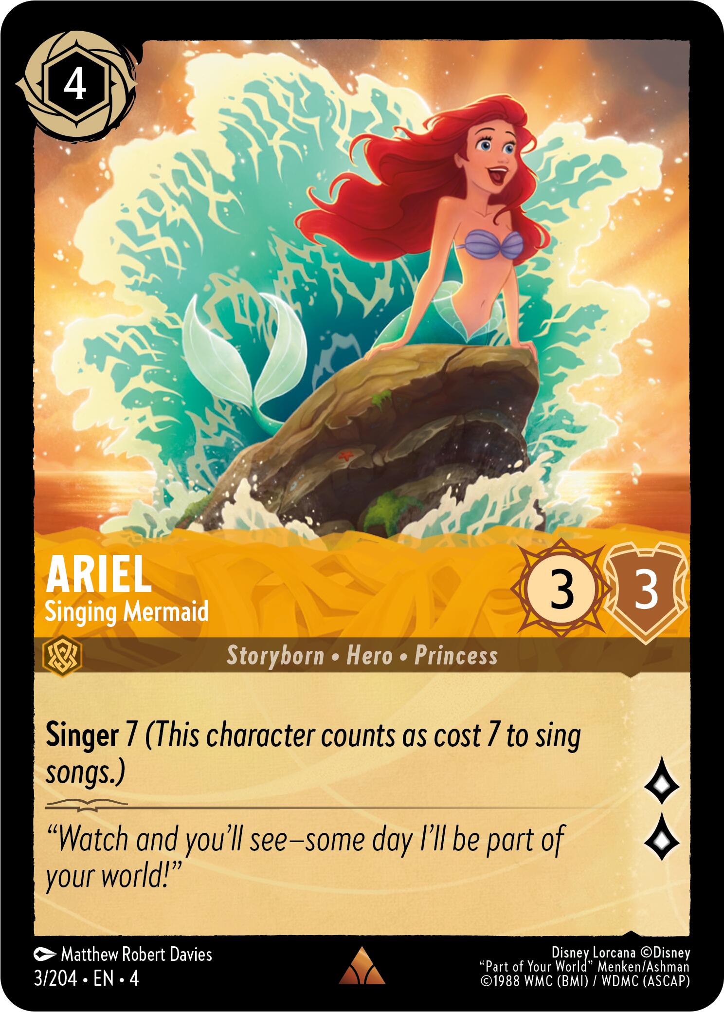 Ariel - Singing Mermaid (3/204) [Ursula's Return] | Good Games Morley
