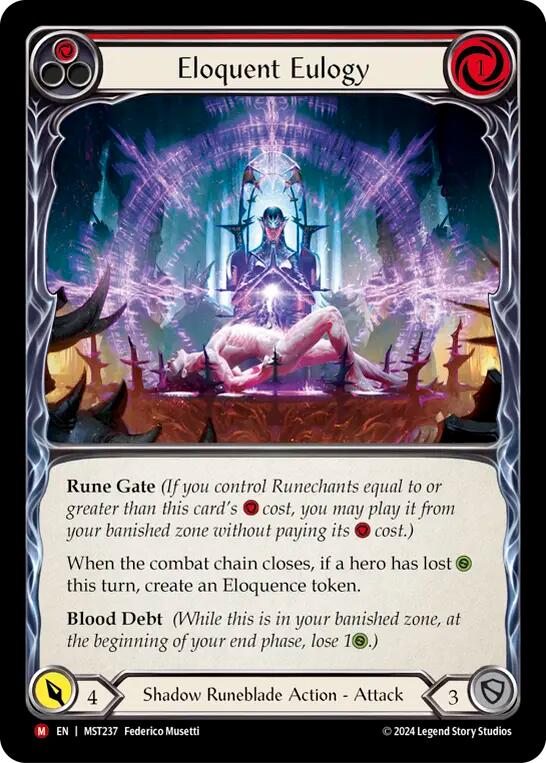 Eloquent Eulogy [MST237] (Part the Mistveil)  Rainbow Foil | Good Games Morley