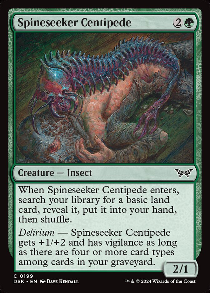 Spineseeker Centipede 199/286 (Duskmourn: House of Horror)  - Foil | Good Games Morley