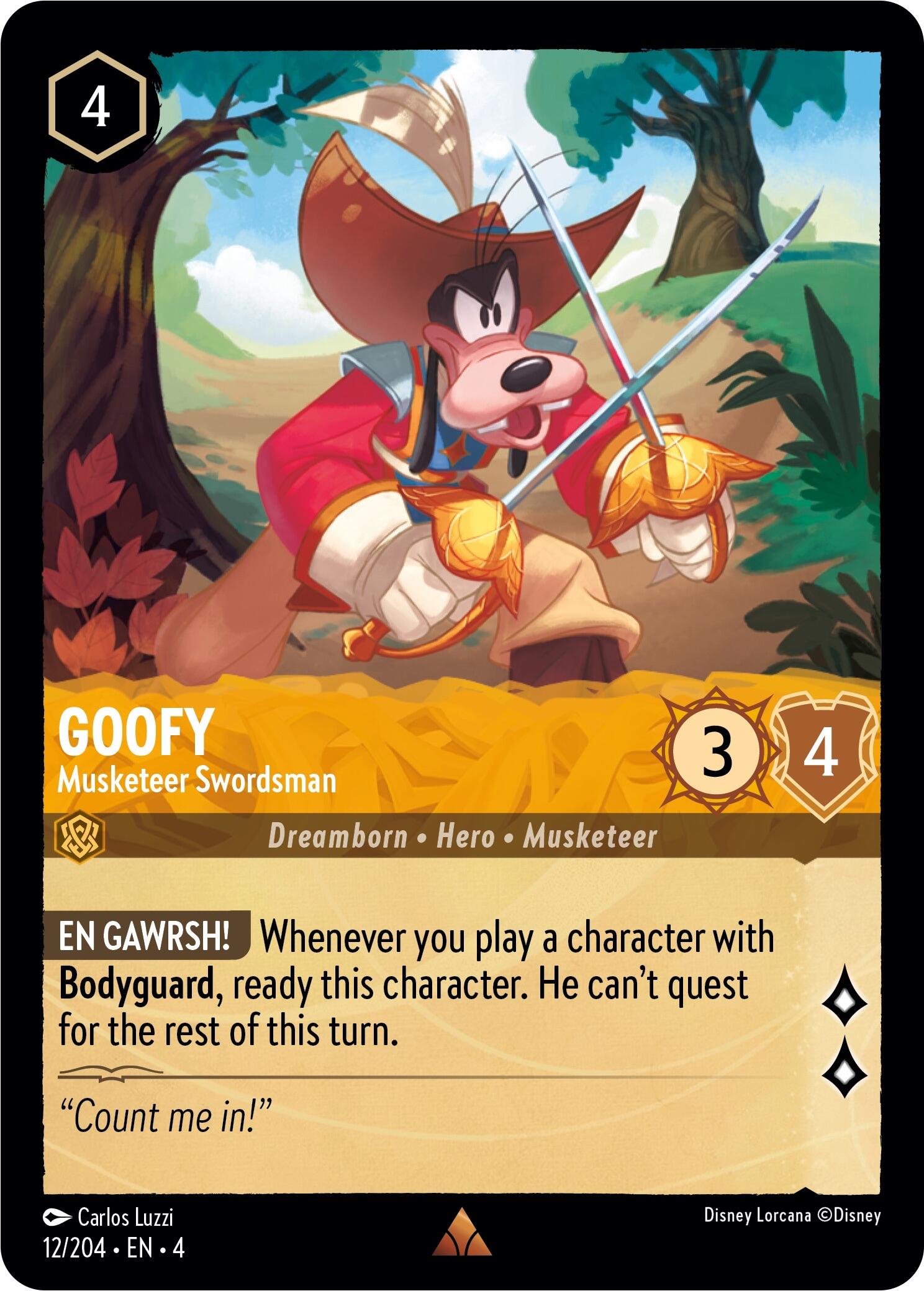 Goofy - Musketeer Swordsman (12/204) [Ursula's Return] | Good Games Morley