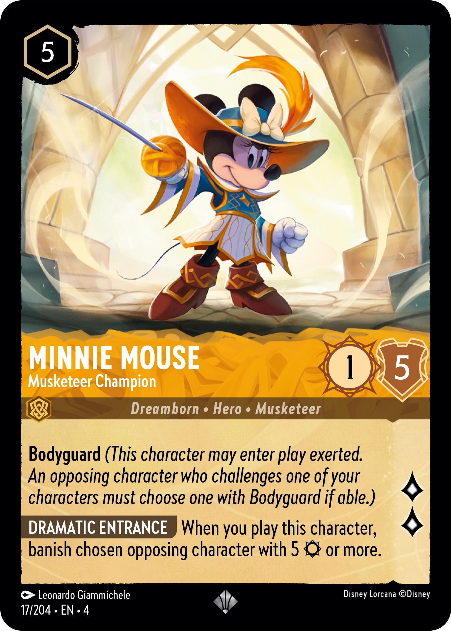 Minnie Mouse - Musketeer Champion (17/204) [Ursula's Return] | Good Games Morley
