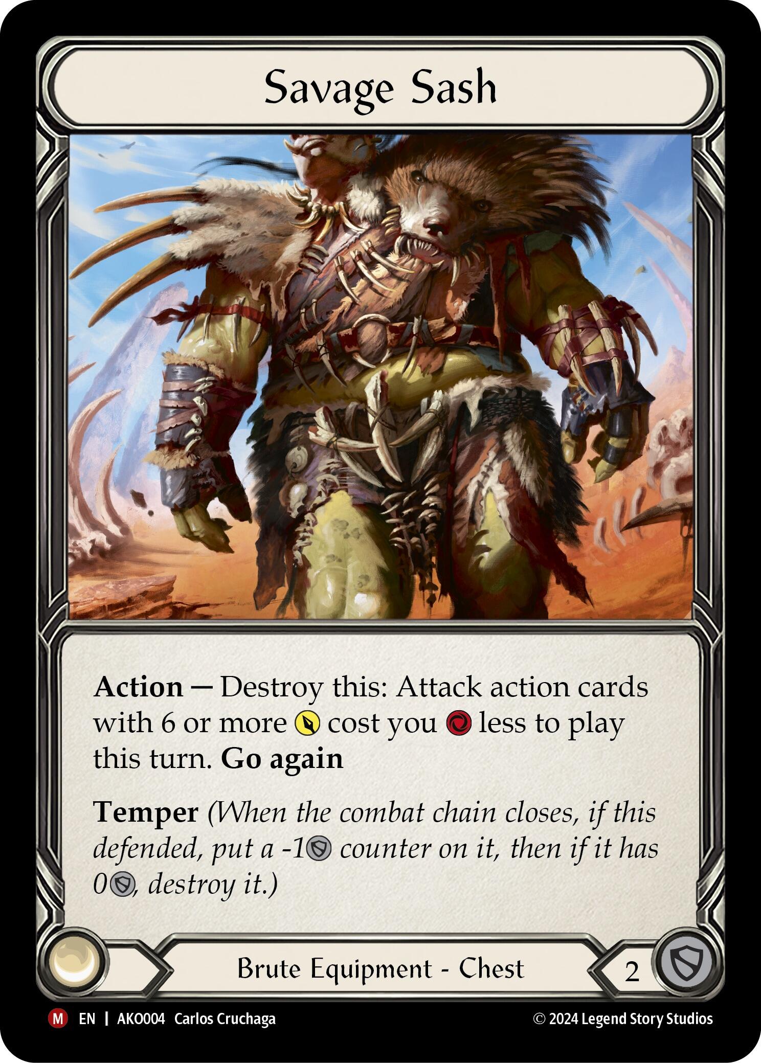 Savage Sash [AKO004] (Armory Deck: Kayo) | Good Games Morley
