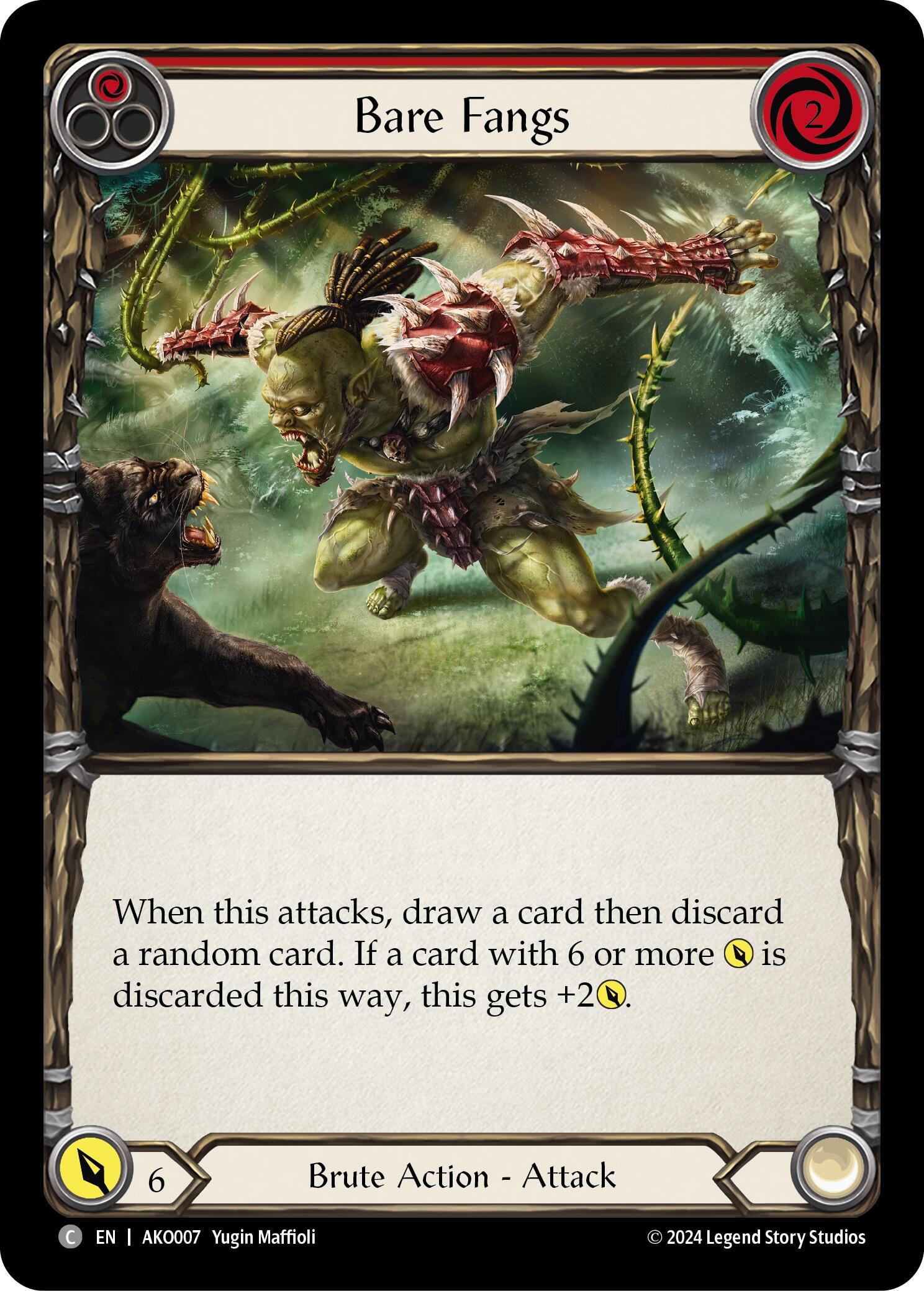 Bare Fangs (Red) [AKO007] (Armory Deck: Kayo) | Good Games Morley